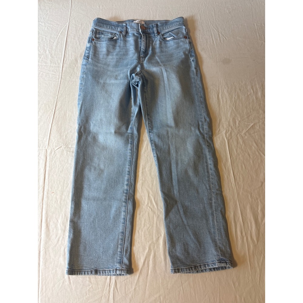 Loft Outlet Straight Leg‎ Jeans Womens 0Light Blue  High Rise Cropped